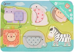 Classic World Houten Puzzel Wilde Dieren, 13st.