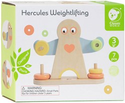 Classic World Houten Hercules Weegschaal, 7dlg.