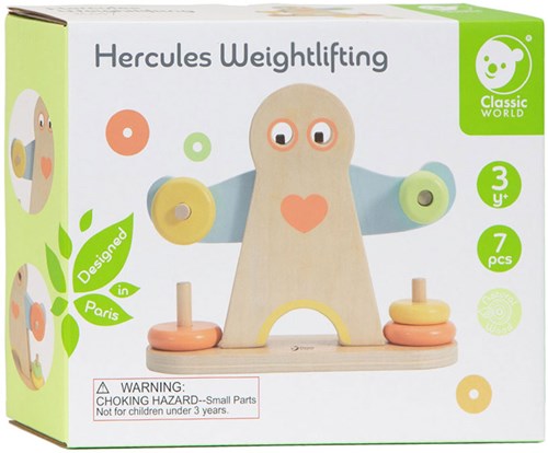 Classic World balanza de madera juguete educativo Hércules 7 piezas niños