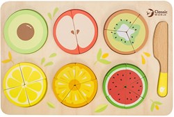 Classic World puzzle de madera fracciones juguete educativo 22 piezas