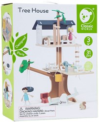 Classic World Houten Poppenhuis Boomhut, 31dlg.