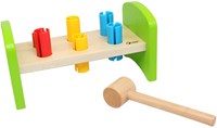 Classic World banco de martillo de madera - juguete educativo - 8 piezas