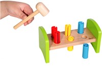 Classic World banco de martillo de madera - juguete educativo - 8 piezas-3
