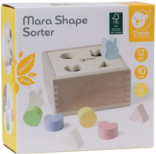 Classic World juguete educativo caja de formas de madera Mara 10 piezas