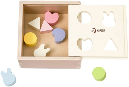 Classic World juguete educativo caja de formas de madera Mara 10 piezas-3