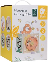 Classic World Houten Activiteitenkubus Honingbij, 5dlg.