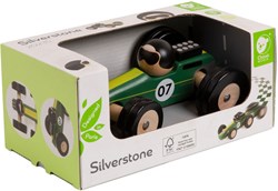 Classic World coche de carreras de madera juguete Silverstone para niños