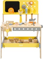 Classic World banco de trabajo de madera moderno - set de herramientas de juguete 42 piezas-2
