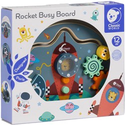 Classic World tablero de actividades de madera cohete juguete educativo