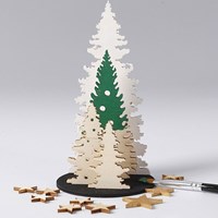 Creativ Company figuras de árbol de Navidad madera DIY decoración 20cm 17cm-3