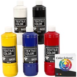 Creativ Company pintura textil set - colores primarios 5x500ml pintura textil