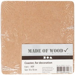 Creativ Company posavasos MDF set manualidades 6 piezas - decoración hobby