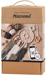 Creativ Company Set de inicio macramé nudos - Kit atrapasueños DIY