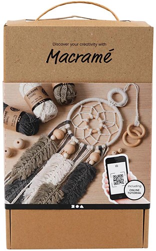 Creativ Company Set de inicio macramé nudos - Kit atrapasueños DIY-3