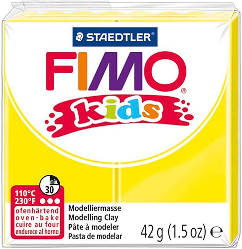 Fimo plastilina amarilla 42g - arcilla creativa infantil horno