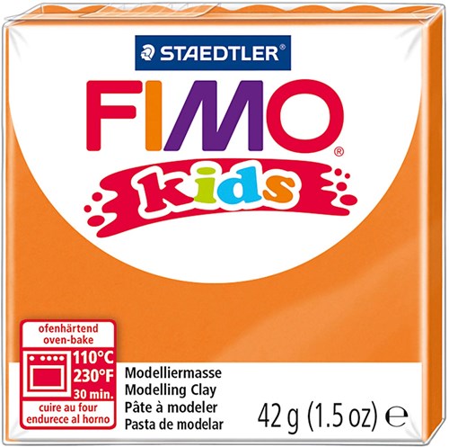 Fimo plastilina naranja 42g - arcilla creativa infantil horno
