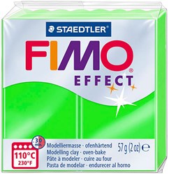 Fimo arcilla para modelar verde neón - arcilla para horno 57g creativa