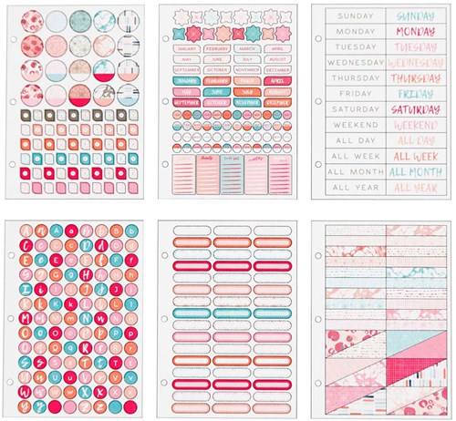 Creativ Company libro de pegatinas planner acuarela A5 578 pegatinas multicolor-3