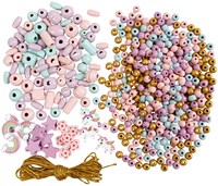 Creativ Company set de cuentas joyas pastel - kit creativo para niños-2