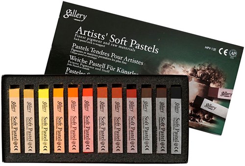 Creativ Company juguete pastel Gallery Soft Pastel Set marrón 12 piezas-2