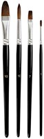 Creativ Company set pinceles acuarela pelo de pony 4 piezas mango corto-2