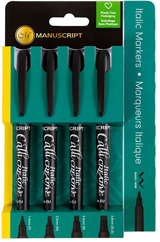 Creativ Company rotuladores caligrafía set negro para niños y hobby