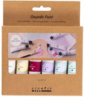 Creativ Company set de pintura gouache colores pastel 6x20ml para pintar