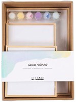 Creativ Company set de pintura lienzo tensado con pintura y pincel - kit artístico