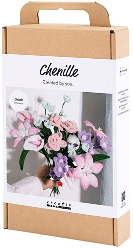 Creativ Company set manualidades flores alambre chenilla colores pastel creativo-2