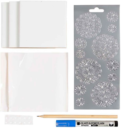 Creativ Company set creativo posavasos de porcelana para dibujar-2