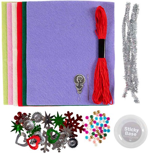 Creativ Company set de manualidades navideñas - crea decoraciones de fieltro-2