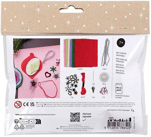Creativ Company set de manualidades navideñas - crea decoraciones de fieltro-3
