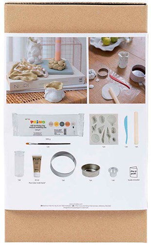 Creativ Company set manualidades modelar jarrones y candelabros beige marfil off white cerámica DIY-3