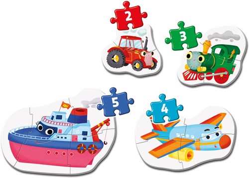 Clementoni puzzle medios de transporte 3-6-9-12 piezas cartón-2