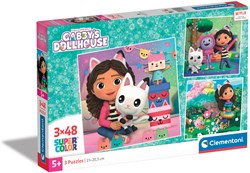 Clementoni Gabby's Dollhouse puzzle set - 3 x 48 piezas dibujo animado