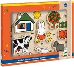 Bambolino Toys puzzle de madera Miffy granja juguete educativo para niños pequeños