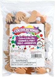 Colorations pegatinas de espuma manos y pies - set creativo 200 piezas