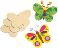 Colorations mariposas de madera para decorar - set creativo de 12 piezas-2