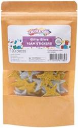 Colorations - Foamstickers Glitter Sterren, 100st.
