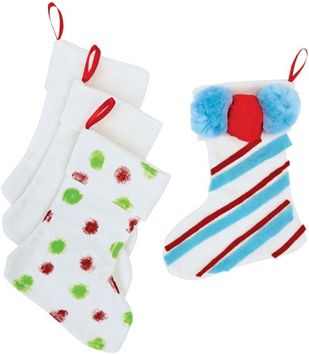 Colorations set calcetín navideño para decorar - Decora tu propio calcetín, set de 12
