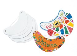 Colorations set de viseras para decorar - 24 viseras de cartón blanco para niños