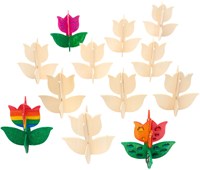 Colorations set creativo tulipán de madera - juguete creativo set de 12
