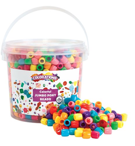Colorations - Gekleurde Grote Rijgkralen in Emmer, 680 gram