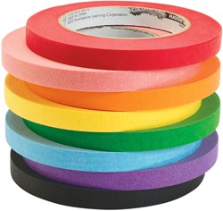 Colorations - Afplaktape 8 Kleuren - 55 meter per kleur