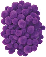 Colorations pompones morados material de manualidades 100 unidades para niños-2
