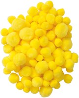 Colorations - Pompones amarillos material manualidades 100 piezas plástico-2