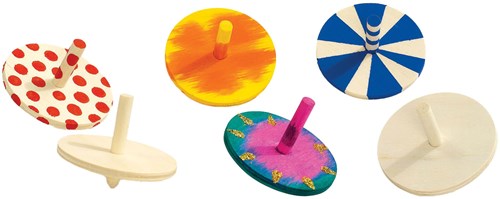 Colorations peonzas de madera set - 24 piezas juguete creativo para niños-3