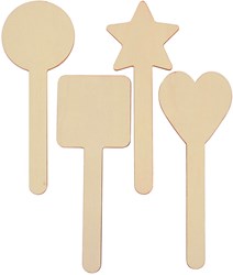 Colorations - DIY Houten Stokvormen 4 Designs, 20st.