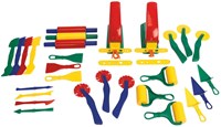 Colorations set de arcilla - Mega herramientas de modelado 28 piezas para niños-2