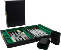 HOT Games Maletín de Backgammon magnético negro 23x17